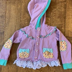 Girls hooded button up